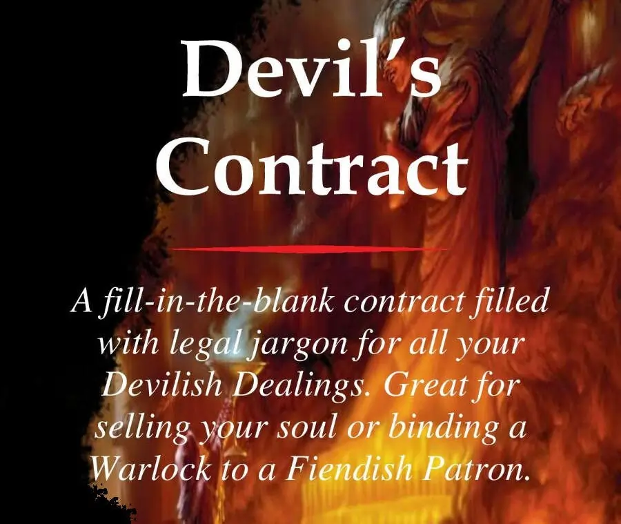 Devil's Contract - artistic representation of moral compromise